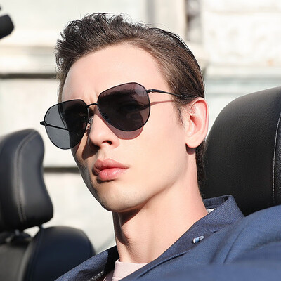 

LOHO sunglasses men driving polarized driving mirror glasses pilot tide sunglasses driver mirror LHY601 army green