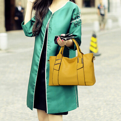 

Tailored Women Large Capacity Simple All-purpose Fashion Soft Leather Shoulder Bag Totes