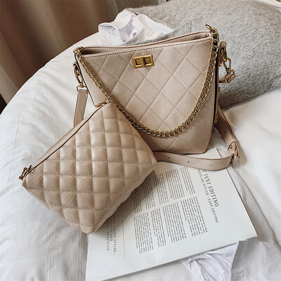 

New bag female 2019 new wave Korean version of the wild single shoulder slung portable fashion large capacity leisure bucket bag