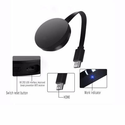 

FACAST Miracast Wireless Display Dongle WiFi Media Streamer Adapter Support Chromecast Airplay For AndroidMaciOSUS Plug