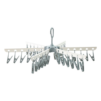 

HOUYA Hao Ya racks drying rack plastic drying rack 36 clip folding windproof drying underwear tights adult childrens non-slip clothing support color random