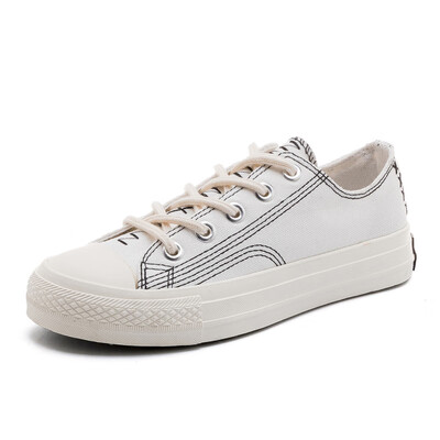 

2019 autumn new small white canvas shoes Korean version 100 students ulzzang cloth shoes casual small blackboard shoes