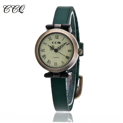 

CCQ Ladies Casual Leather Woman Watch Creative Vintage Quartz Wristwatches Clock Watches Reloj Mujer Dropshipping 533