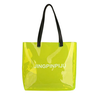 

Transparent Beach Shoulder Handbags Women Large Capacity Candy Color Totes