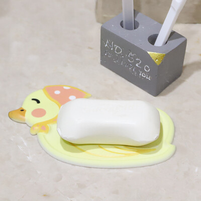 

Gobestart Fashion Environmental Soft Rubber Animal Soap Tray Soap Mat Anti-Slip PVC