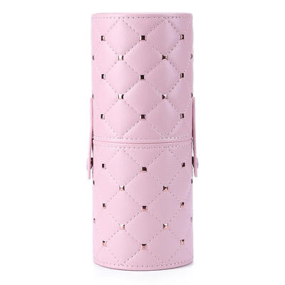 

Fashion PU Leather Makeup Brush Storage Case Empty Holder Snap Organizer