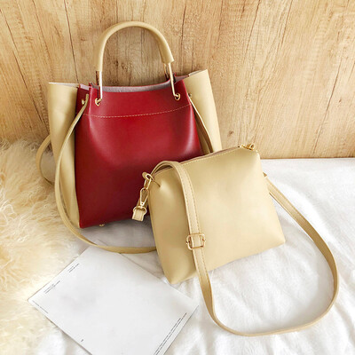 

Tailored Fashion Ladies Leather Color Matching Versatile Handbag Shoulder BagSmall Bag