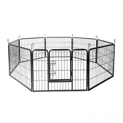 

24 inch Pet Dog Playpen Heavy Duty Metal Exercise Playing Fence w8 Panels