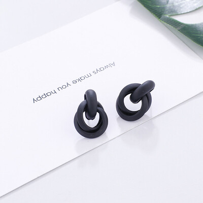 

Flashbuy Metal Twist Stud Earrings For Women Geometric Gold Jewelry Alloy Earrings Multicolour Girls Fashion Wedding Accessories