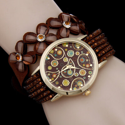 

New trend fashion ladies winding watch acrylic