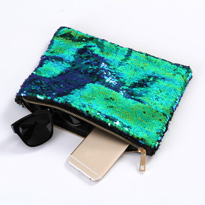 

Tailored Women Double Color Sequins Wallet Card Holder Wallet Purse