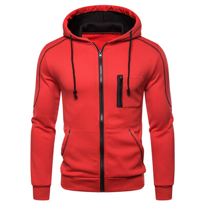 

Toponeto Men Autum Winter Long Sleeve Hooded Sweatshirt Zipper Outwear Tops Blouse