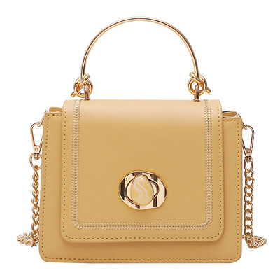 

Bags female bag 2019 new womens bag fashion spring&summer trend round buckle ladies pumpkin bag slung small square bag