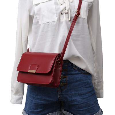 

Women Vintage Solid Color Faux Leather Messenger Pouch Shoulder Crossbody Bag