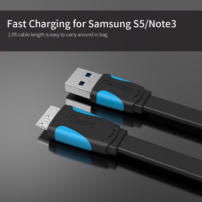 

VENTION USB Type A Male to Micro B Cable Super Speed USB30 Cable for External Hard Drive Samsung S5&Note3 2m656ft Black
