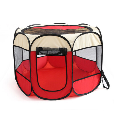 

Pet Tent Portable Removable Waterproof Folding Dog House Soft Kennel Cat Cage