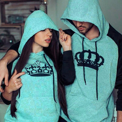 

Starmoon Women Print Long Sleeve Hoodies Sweatshirt Couple Shirt Tops Blouse With Pocket