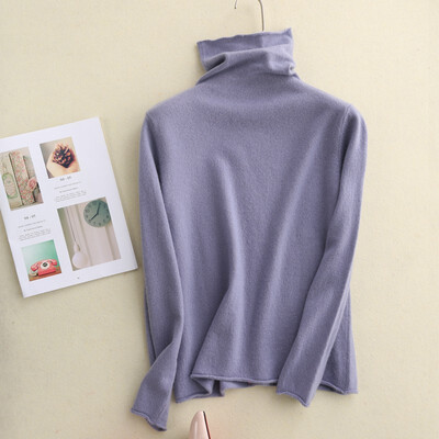 

QIANMUCHUN female plane pile collar cashmere woolen sweater fashion 5787