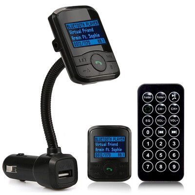 

〖Follure〗LCD Car Kit MP3 Bluetooth Player FM Transmitter Modulator SD MMC USB Remote