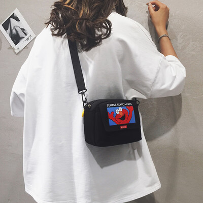 

Sesame Street Messenger Bag Female 2019 New Japanese Soft Girl Girl Cartoon Bag Korean Wild Backpack Shoulder Bag