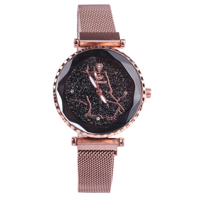 

Magnet watch female lazy Milan buckle net with shaking sound with the stylish quartz watch