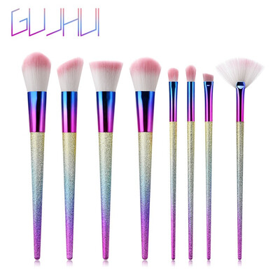 

〖Follure〗8 Pcs Tapered High-end Plastic Handle Scrub Makeup Brushes