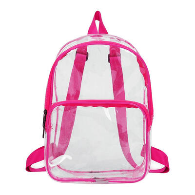 

Transparent PVC Backpacks Women Clear School Bags Knapsacks Shoulder Bags