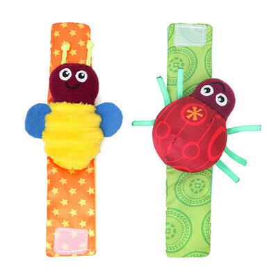 

Cartoon Infant Baby Kids Socks Rattle Toys Early Education Wrist Rattles