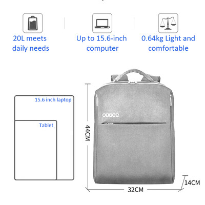 

OSOCE S7 156 Inch Laptop Backpack Business Waterproof Anti-theft Computer Bag with Lock USB Charging Cable Headphone Interface Ni