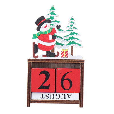 

Wood Calendar Creative Fashion Wood Christmas Santa Claus Advent Calendar Childrens Gift Table Decoration Ornament