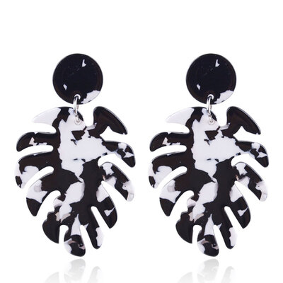 

Solememo New Hot ZA Bohemian Vintage Leaf Design Drop Earrings Tropical Plant Statement Dangle Earrings Aretes De Mujer E3550