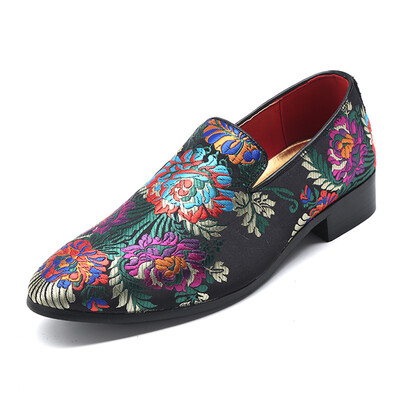 

Fashion tide shoes mens silk embroidery mens shoes Taobao