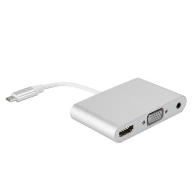 

Greensen 3-in-1 Multi-function Type-C to HDMIVGAAudio Converter Adapter HubType-C Converter Adapter Type-C to HDMI