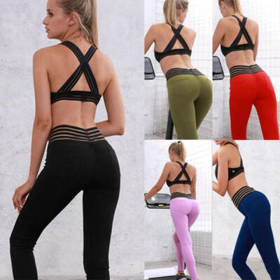 

USA Womens Athletic Activewear Gym Yoga Running Pants Casual Leggings Trousers