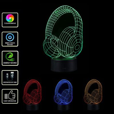 

〖Follure〗LED 3D Illuminated Lamp Optical Illusion Desk Night Light With 7 Color Changing