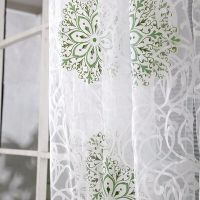 

Home Decor Tulle Window Curtain Screening Drapes Panel Decal Divider