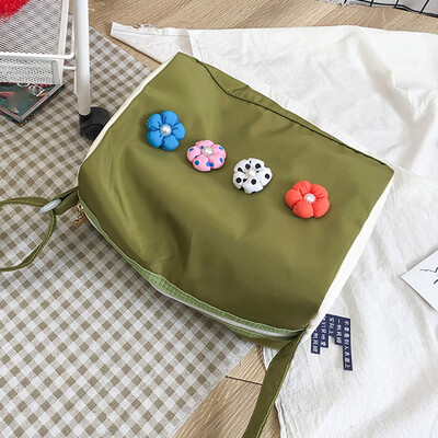 

Tailored Female Small Square Bag Color Matching Flower Shoulder Bag Fresh Messenger Bag