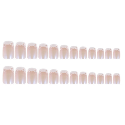 

24Pcs Fake Fingernail Tips French Art Full Cover False Finger Nail Tips Set for DIY Manicure