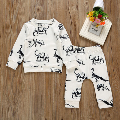 

Newborn Baby Boys Girls Tops T Shirt Pants Clothes Outfits Set Pajamas Homewear