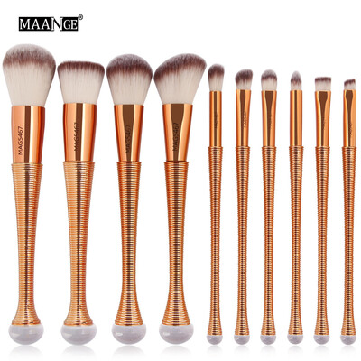 

〖Follure〗New Arrival 10Pc Mermaid Foundation Eyeshadow Contour Eye Lip Makeup Brushes Set