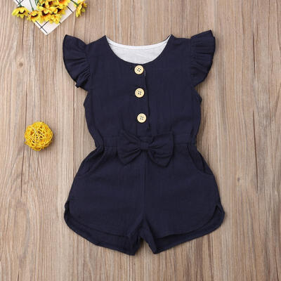 

Toddler Kids Girls Cotton Short Romper Bodysuit Jumpsuit Clothes Outfit Sunsuit