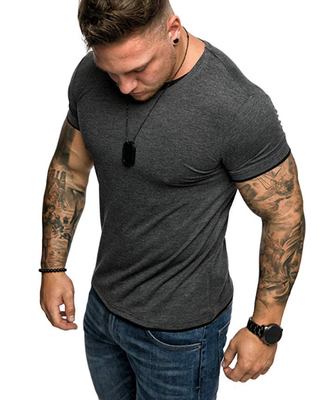 

SUNSIOM Men Gym Tight Tops T-Shirt Short Sleeve Slim Fit V-Neck Casual Fitness -3XL