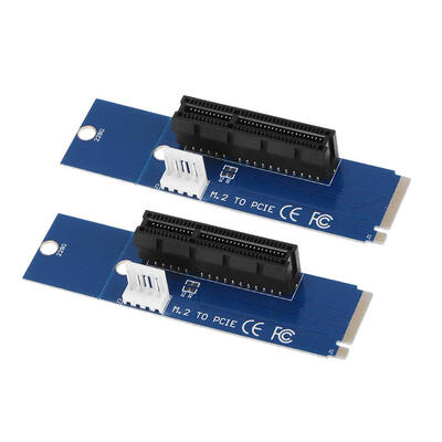 

2pcs M2 NGFF SSD to PCI-E Express 4X Converter Adapter Card Power Cable