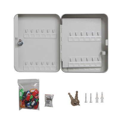 

Ktaxon 48 Hook Key holder Box Metal Safe with Tag Case Cabinet Wall Mount Home Lock Storage Home Safe Security Store Dorm