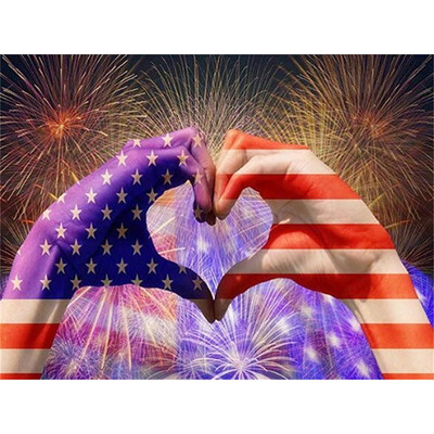 

5D DIY Diamond Painting Full Square American Flag Rhinestone Picture Embroidery Sale Diamond Mosaic Home Decor Drop Ship