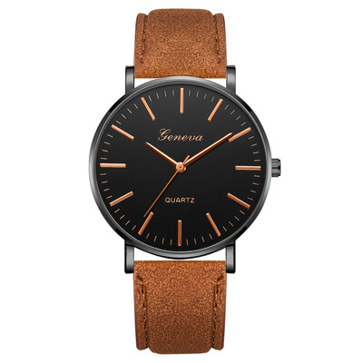 

〖Follure〗Fashion Simple Casual Mens Watch Business Leather With Strap Mens Watch