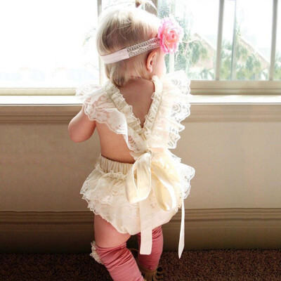 

2019 New Baby Newborn Girls Lace Design Jumpsuit Sleeveless Romper Infant Casual Bodysuit Outfits