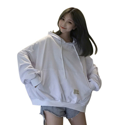 

Women Loose Hooded Long Sweater Casual Simple Warm Long Sleeve Hoodies