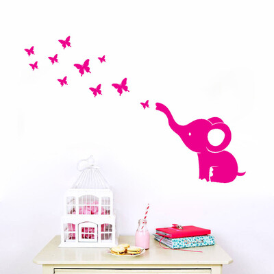 

〖Follure〗DIY Elephant Butterfly Wall Stickers Decals Childrens Room Home Decoration Art