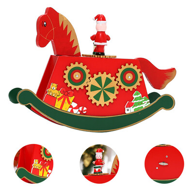 

〖Follure〗Dream Christmas Wooden Carousel Music BoxOf Eight - Box Christmas Tree